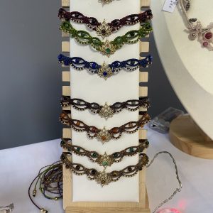 Choker ras de cou délicat tissé main, bijou de créateur C'Sylvette.