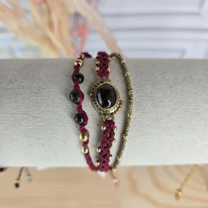 Bracelet trio en micro macramé C'Sylvette.